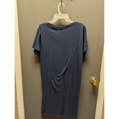 Alternative Size Large short sleeve Blue Cotton Long Tunic T-shirt NEW