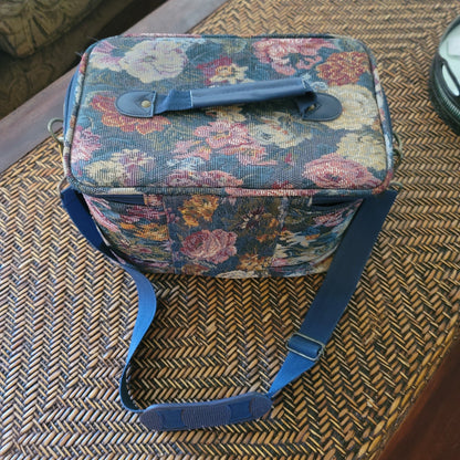 CONCOURSE vintage train case vanity suitcase luggage carry on bag Tapestry