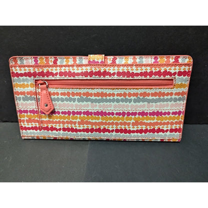 Vera Bradley Slim Travel Organizer Beautiful Sold Out Pattern Confetti Stripe