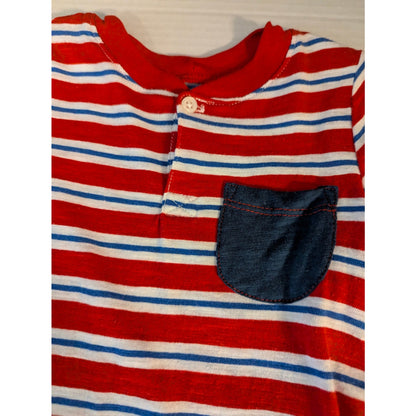 NWT Joe Fresh Baby Striped Short-Sleeve Romper (Size 18–24M)