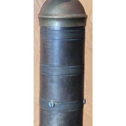 Antique Brass Made in Albania Coffee Spice Grinder Etched Hand Crank