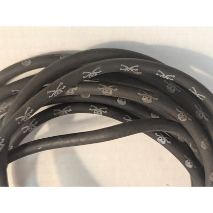 Vintage Bullet Cable 12 Ft Skull Molded Plug Guitar Instrument Cable Black