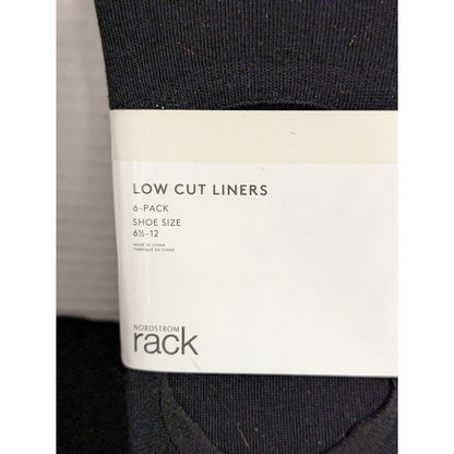 nordstrom low cut black white grey socks 6-Pack shoe size 6.5-12 Unisex
