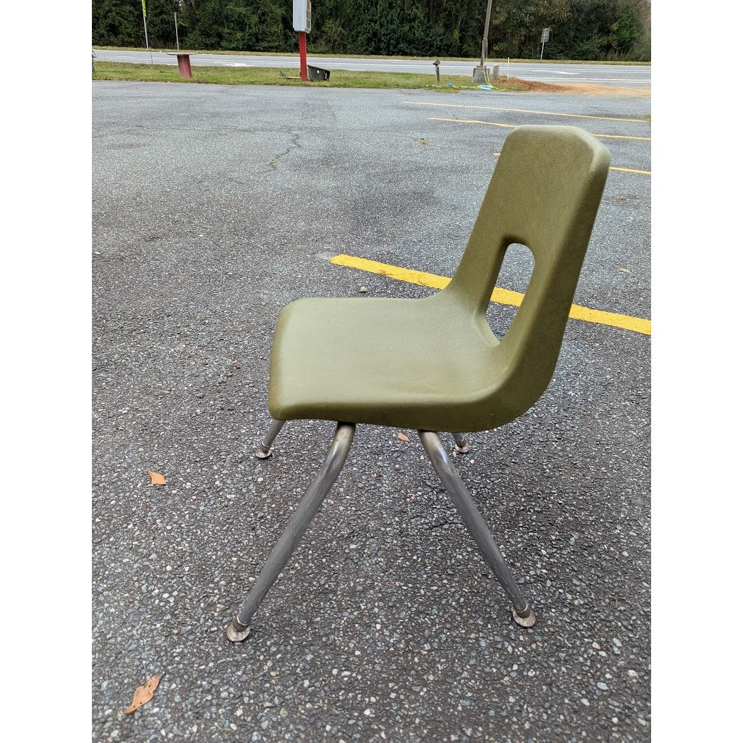 Secondhand Sandies: Artcobell avocado green Vintage kids chair school 4 available PRICED individuallyD