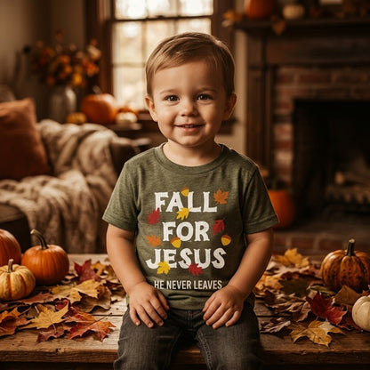 Instant Message Toddler Fall For Jesus Short Sleeve Shirt Size 2T