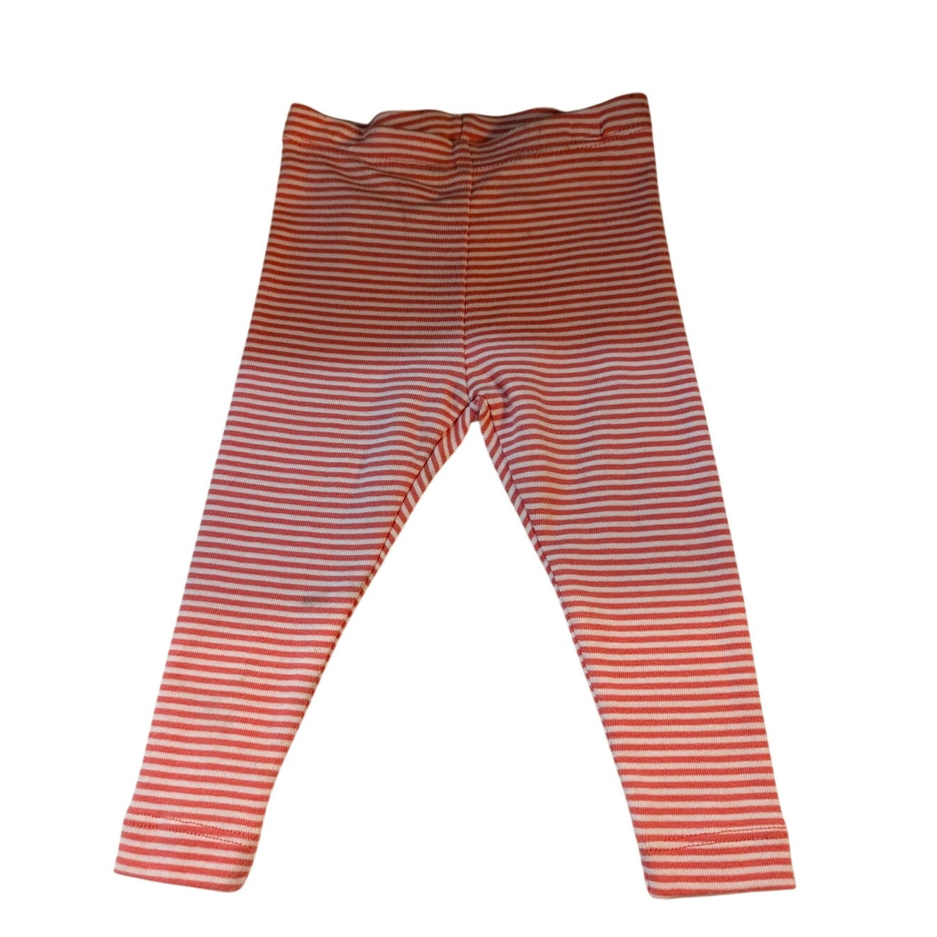 NWT Tea Collection Orange & White Striped Baby Leggings 3-6 Months