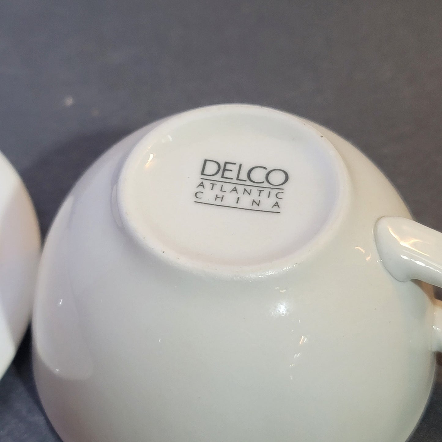 Delco Atlantic Restaurant Ware Low coffee tea cup with saucer 7 ox.  MCM Diner