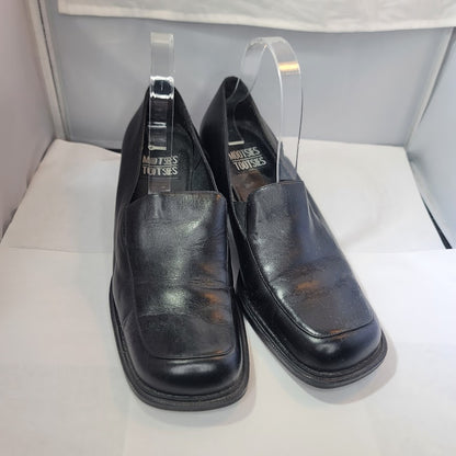 Mootsies Tootsies Black Low Heeled Slip On Womens Shoes Size 10