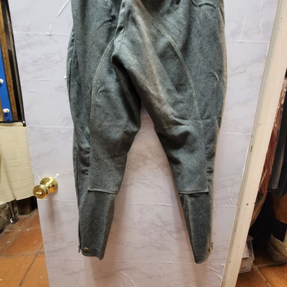 Rare WWII Swedish Army M1939 "Widengrens" Wool Grey Breeches Riding Jodhpurs