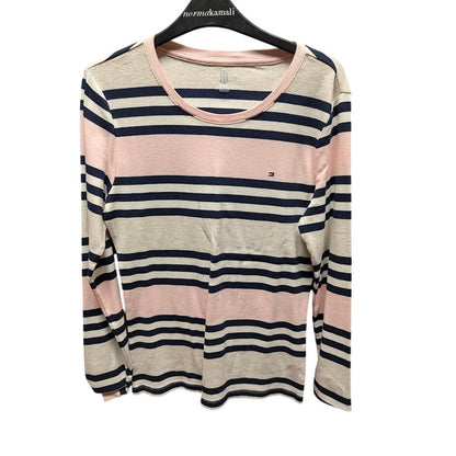 Vintage Tommy Hilfiger Size Large Preppy striped Top Long sleeve round neck