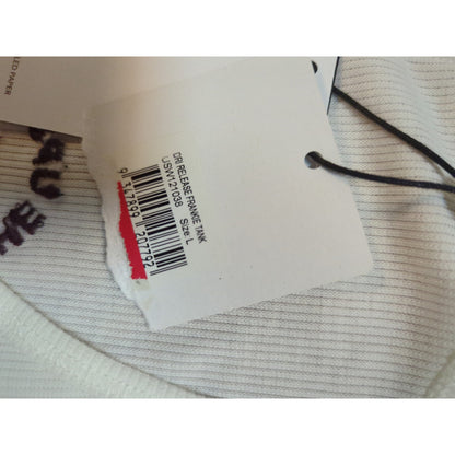 .The Upside White Ribbed Knit Athletic Tank Top Size Large NEW activewear