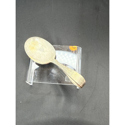 Vintage Oneida Silverplate Curved Handle Baby Spoon Heirloom Nursery Keepsake