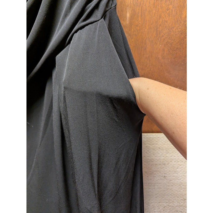 Leith Ruched Tapered Leg Strapless Romper Jumpsuit Size 4X plus Black Pockets