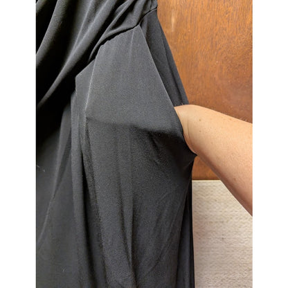 Leith Ruched Tapered Leg Strapless Romper Jumpsuit Size 4X plus Black Pockets