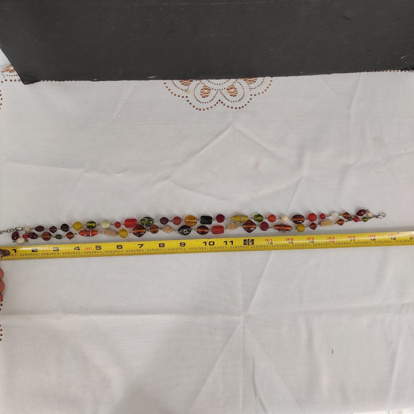 Vintage Fashion Necklace  Multi-Strand Earth Tone Beaded Layering