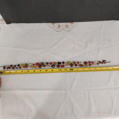 Vintage Fashion Necklace  Multi-Strand Earth Tone Beaded Layering