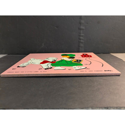 Vintage 1980 The Judy Company Mary Had a Little Lamb Wooden Inlay Puzzle J061001