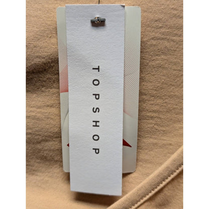Topshop size 6 wrap cropped long sleeve shirt blouse top VNeck NEW just peachy