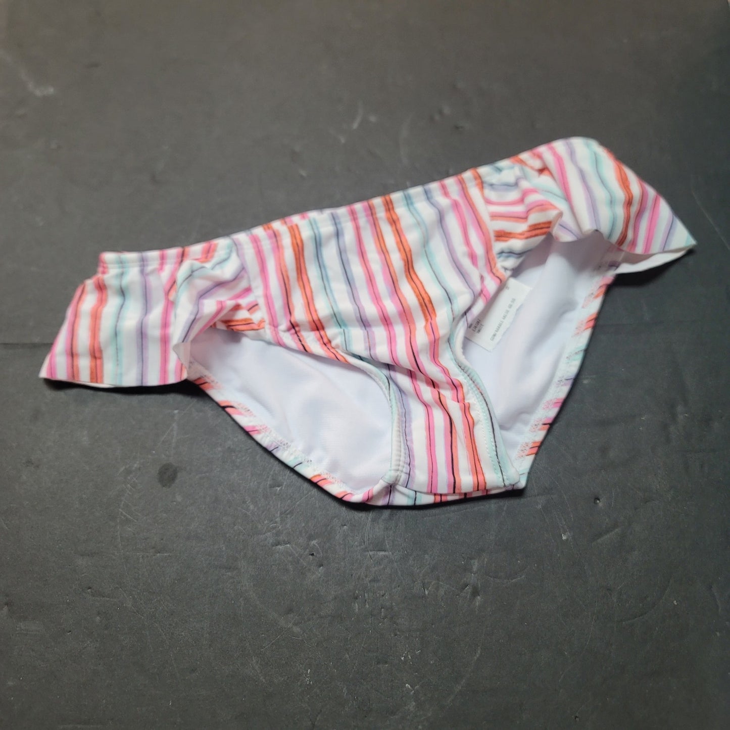 Girls Size 10 NEW raisins 2 pc. Swimsuit bikini top Bottoms Swim striped multi