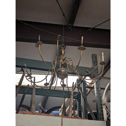 Secondhand Sandies: Two giant large hanging 12 arm brass chandelier Ceiling mount