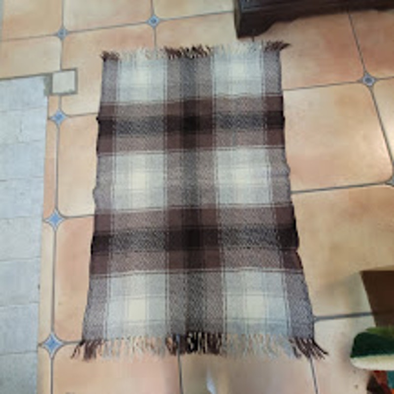 Vintage Morven Rug 100% Virgin Wool Plaid Throw Made in Scotland 32x50 cabin