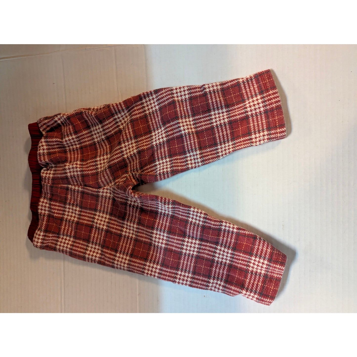 Carter's Baby Boys Red Plaid Flannel Pants Size 12 Months