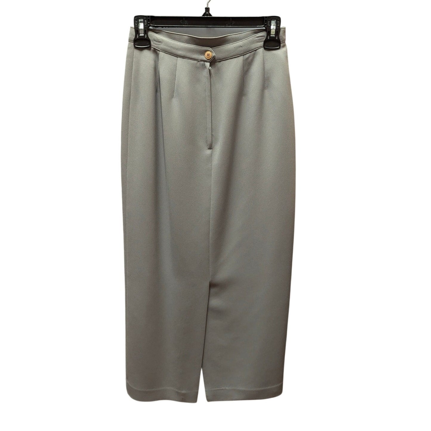 Vintage Preston & York Gray Lined Midi Pencil Skirt 4 Quiet Luxury 90s Vintage