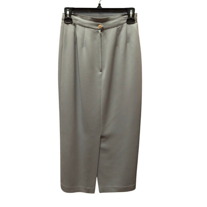 Vintage Preston & York Gray Lined Midi Pencil Skirt 4 Quiet Luxury 90s Vintage