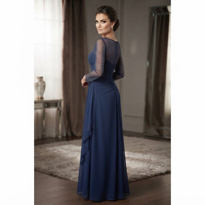 ALEX evenings Size 14W Wedgewood Blue Formal pearl sleeves 3/4 Sleeve NEW