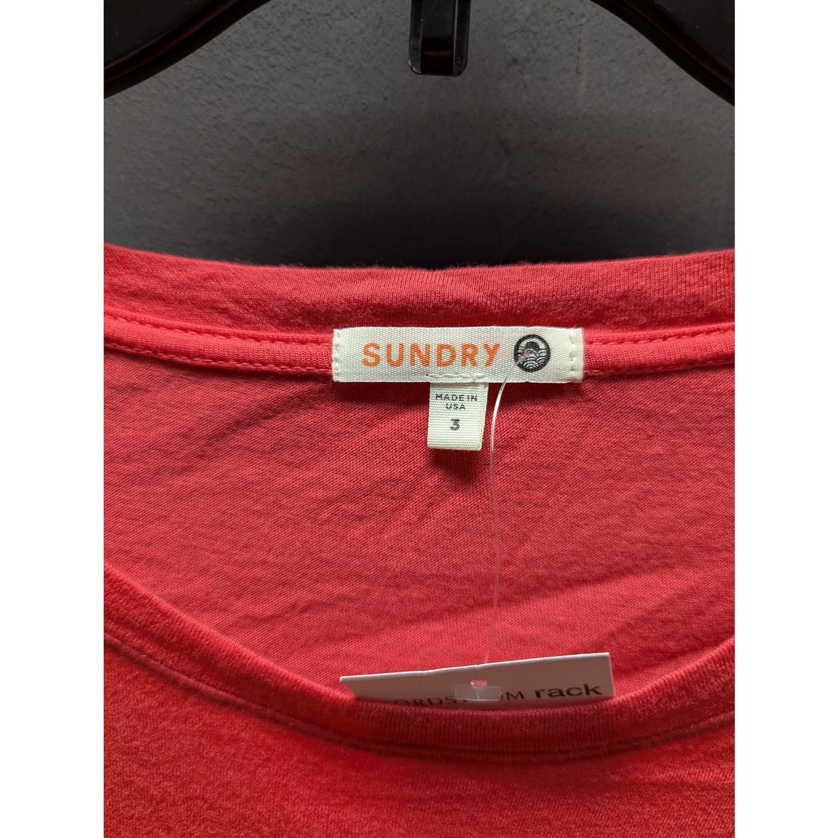 Sundry casual Tee Shirt T-shirt Red long sleeve Size Large (3) oversized NEW