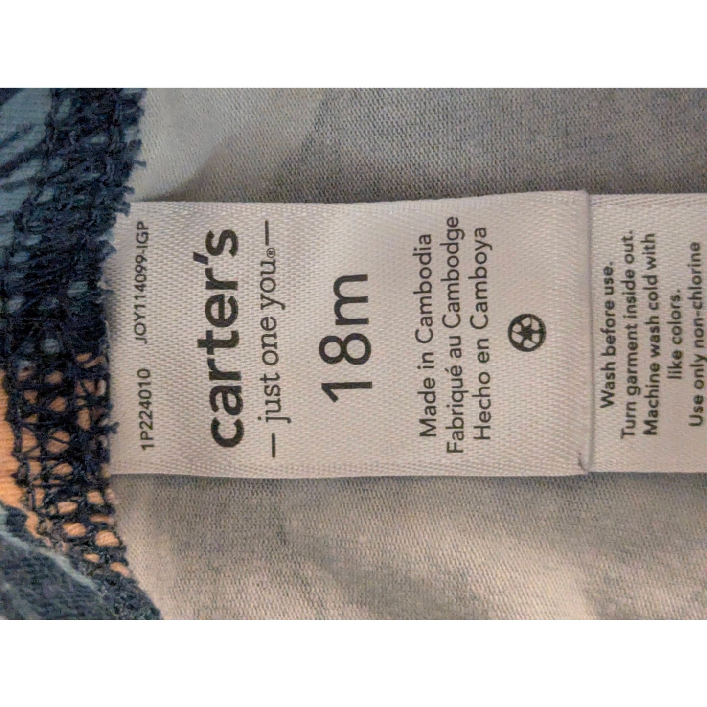 Carter's Baby Girls Teal Tropical Fruit Print Knit Leggings Pants Size 18 Months NWT