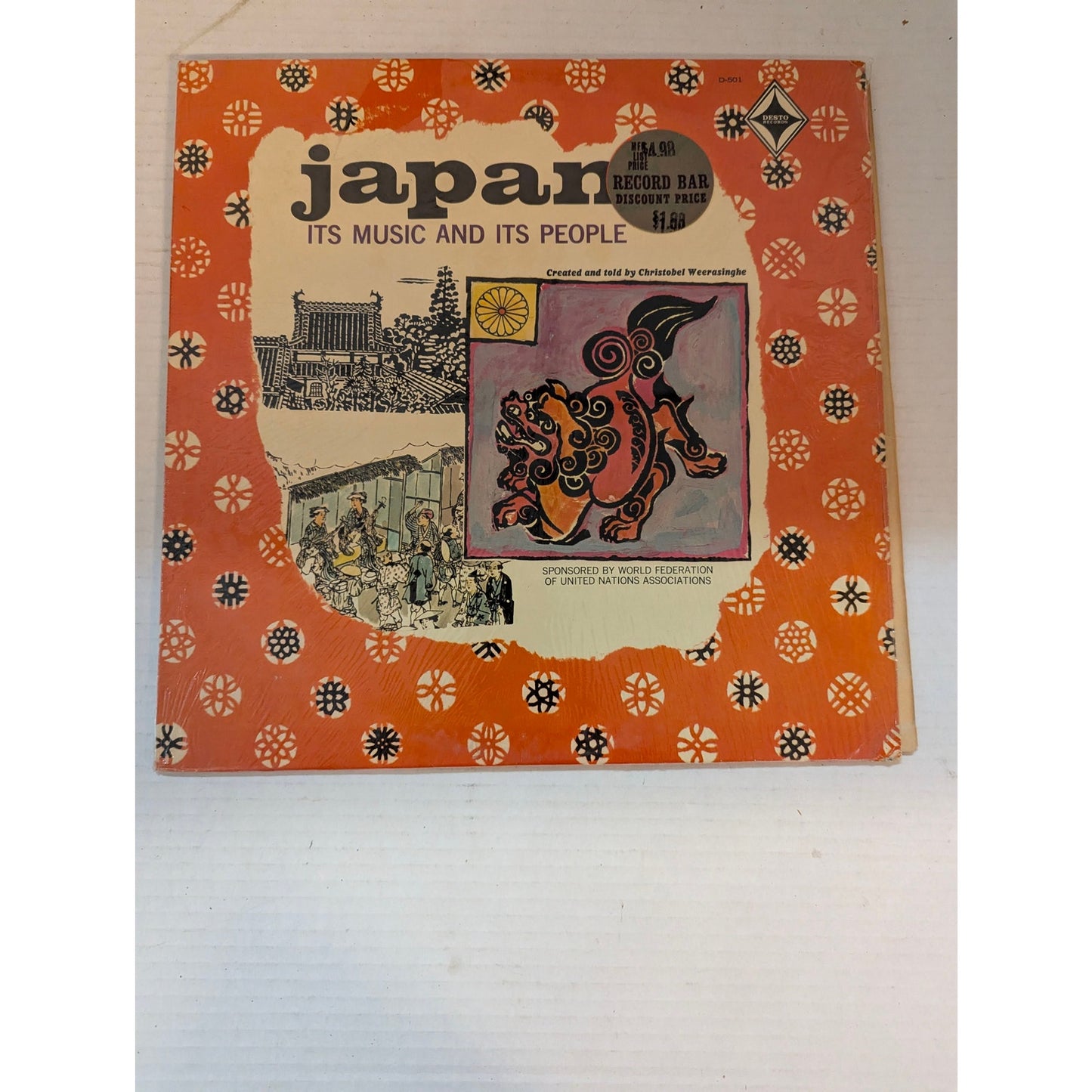 Vintage Japan Its Music Its People Christobel Weerasinghe Desto D-501 Vinyl LP