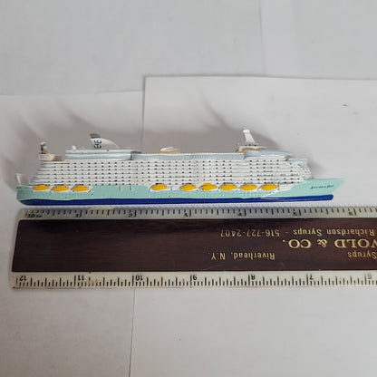 Royal Caribbean ALLURE Seas MINIATURE 6" Cruise Ship Boat Model Cake topper NEW