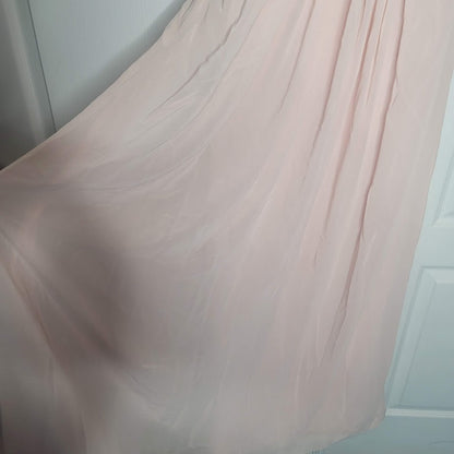 Social Bridesmaid Size 4 Blush Sleevless Maxi Bridal Style 8157 Dress chiffon