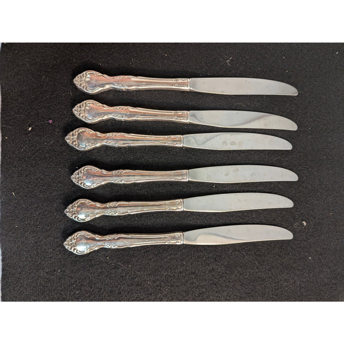 Vintage SET 6 kNIFE Community Affection Silverplate Flatware Replacement knives