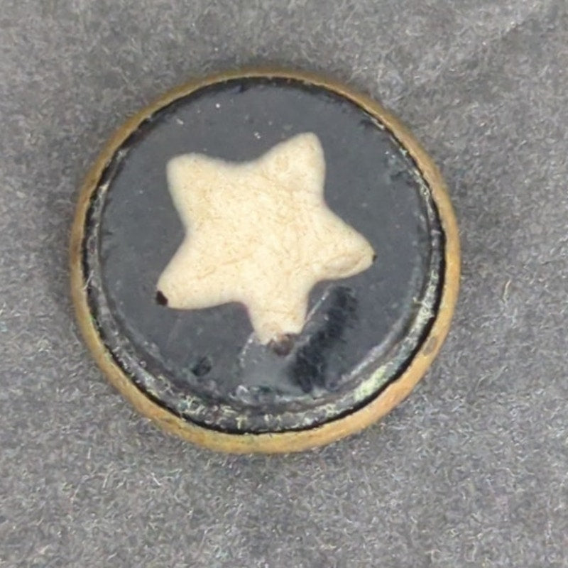LOT P of 10 Antique Vintage Victorian Brass Mixed Materials Buttons ESTATE FIND