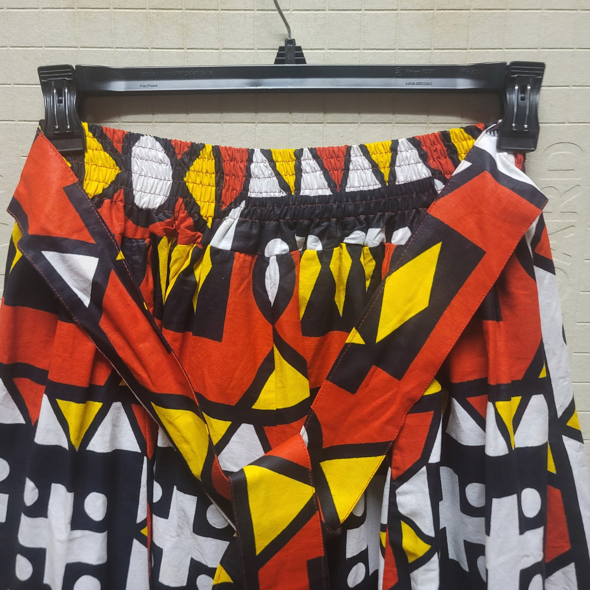 ALF One Size Vibrant skirt Midi Elastic Waist Attach Belt Fit Flare Tribal Flare