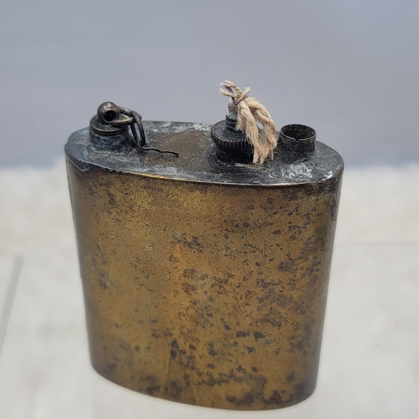 Vintage Brass Wick Table Lighter Antique Military Trench Art Steampunk Gothic