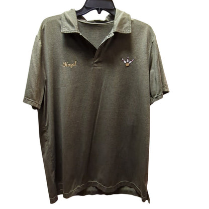 Vintage XL polo Collared shirt Hazel bowling WNBA league Olive Green