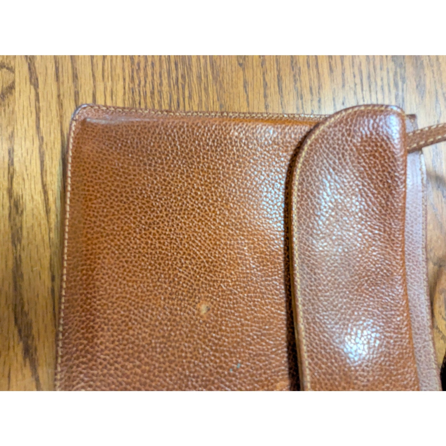 Vintage Furla Tan Leather Minimalist Crossbody Shoulder Bag