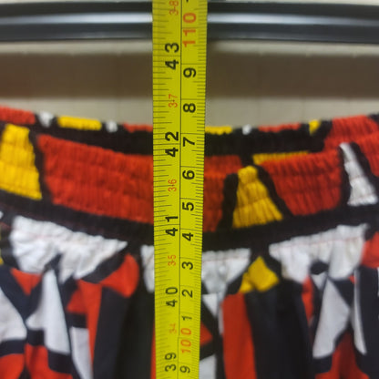 ALF One Size Vibrant skirt Midi Elastic Waist Attach Belt Fit Flare Tribal Flare