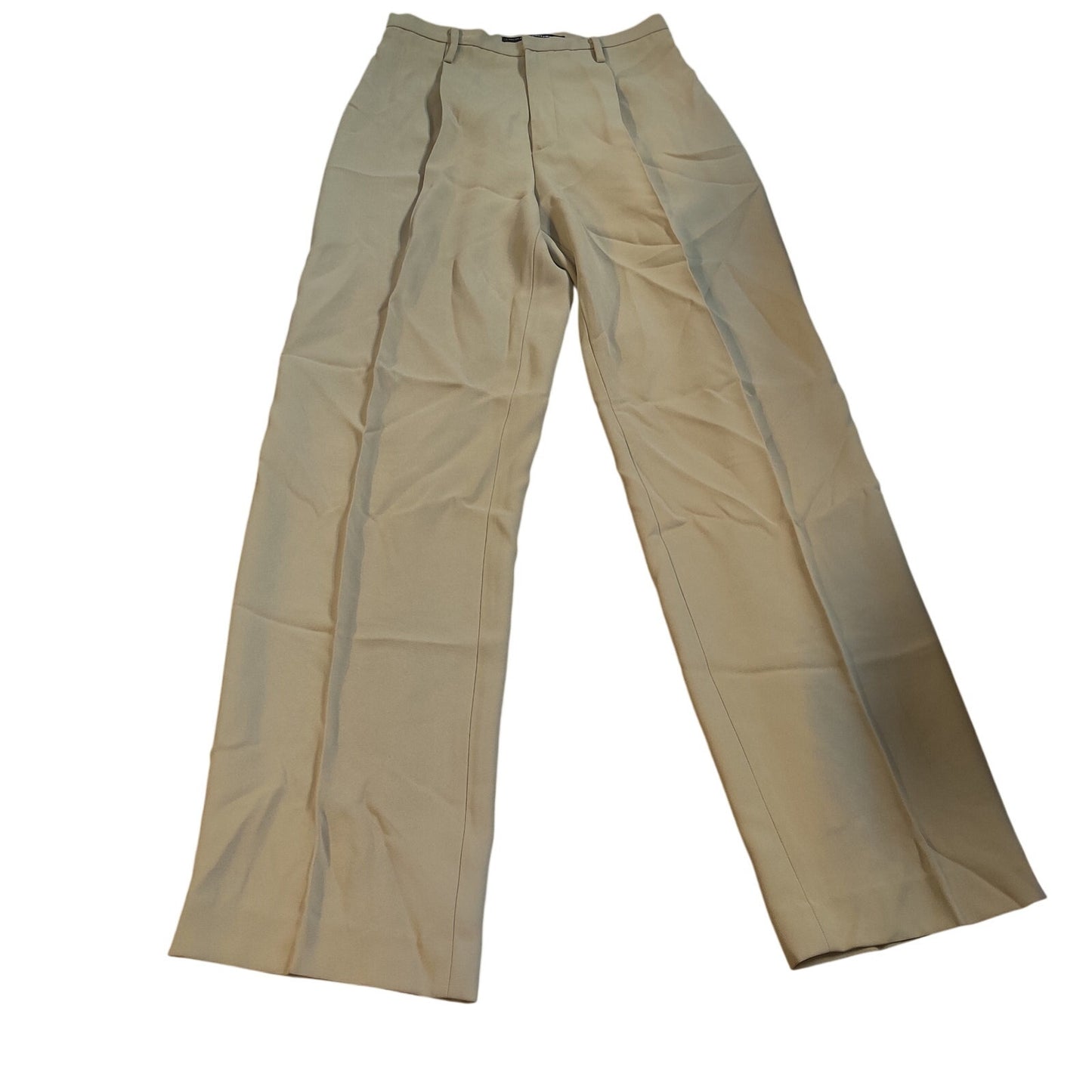 Linda Allard Ellen Tracy Tan Tailored Career Pants Medium Weight Fabric Size 4