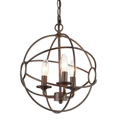 LNC Pepontity 3-Light Mini Bronze Chandelier NEW light hanging sphere orb MODERN