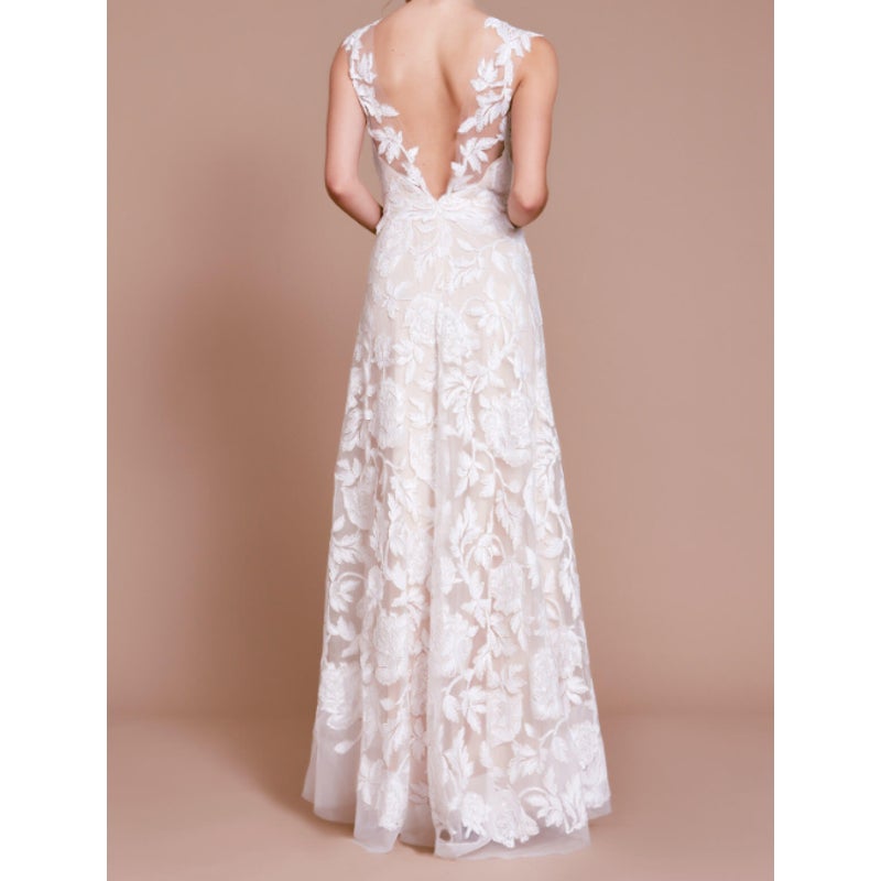 Tadashi Shoji Formal Gown Size 6 $998 CECILA GOWN ATI17370LBR-IVPTL