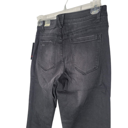 Wit Wisdom Modern Abs Size 4 High Rise Black 28" Distressed Skinny Lycra Jeans