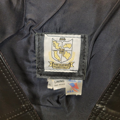 Fine Leather Brand Since 1965 Mens Moto Size XL leather black vest Club Style