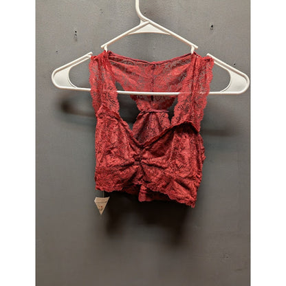 Lace Bralette Rust Sheer Racerback Crop Top Style 3607BR Small