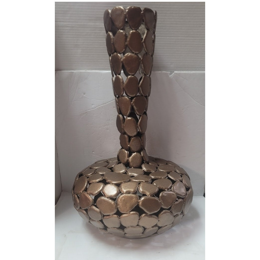 1970s Brutalist Contemporary Modern Large Scale Metal Sculptural Vase