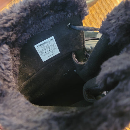 Columbia Ice Maiden Size 10 calf high lace front Furry lined Winter boots black