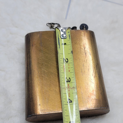 Vintage Antique Brass Oversize Flask Table Lighter Trench Art Military Steampunk